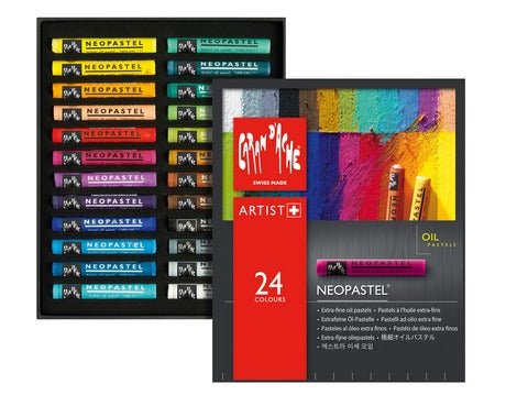 Caran d'Ache Neopastel - 24 Color Pastel Box Set - The Merri Artist - merriartist.com