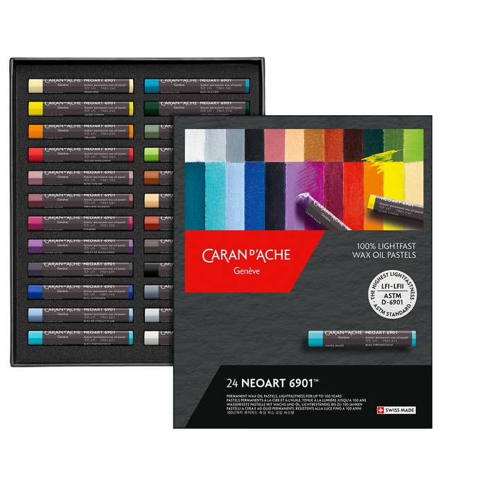 Caran d'Ache Set of 24 Neoart 6901 Pastels - The Merri Artist - merriartist.com