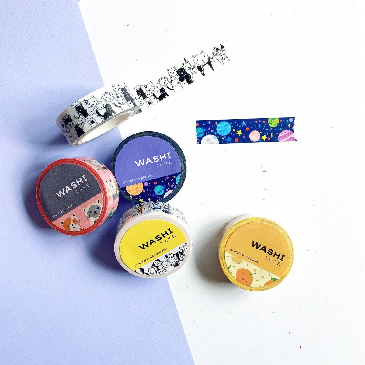 Cat Doodles Washi Tape - The Merri Artist - merriartist.com