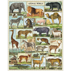 Cavallini & Co. Vintage Inspired 1000 Piece Puzzle - Animal World - The Merri Artist - merriartist.com