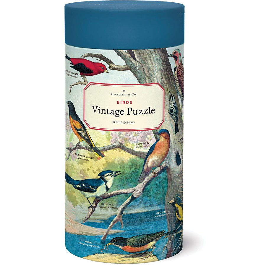 Cavallini & Co. Vintage Inspired 1000 Piece Puzzle - Birds - The Merri Artist - merriartist.com