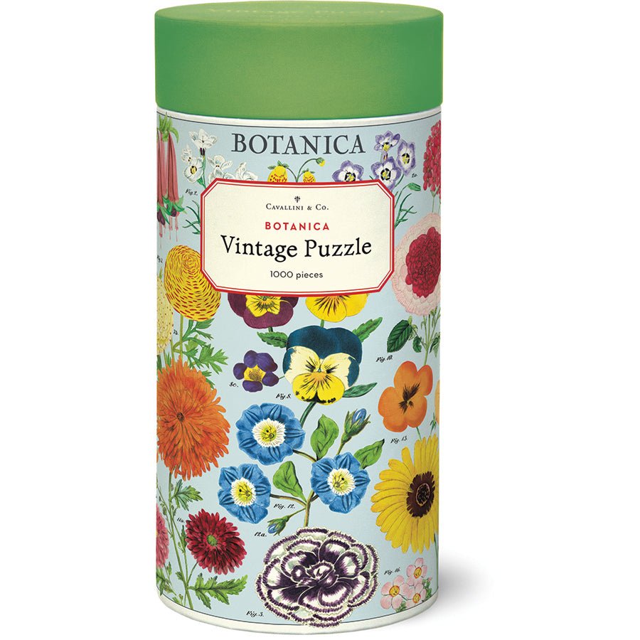 Cavallini & Co. Vintage Inspired 1000 Piece Puzzle - Botanica - The Merri Artist - merriartist.com