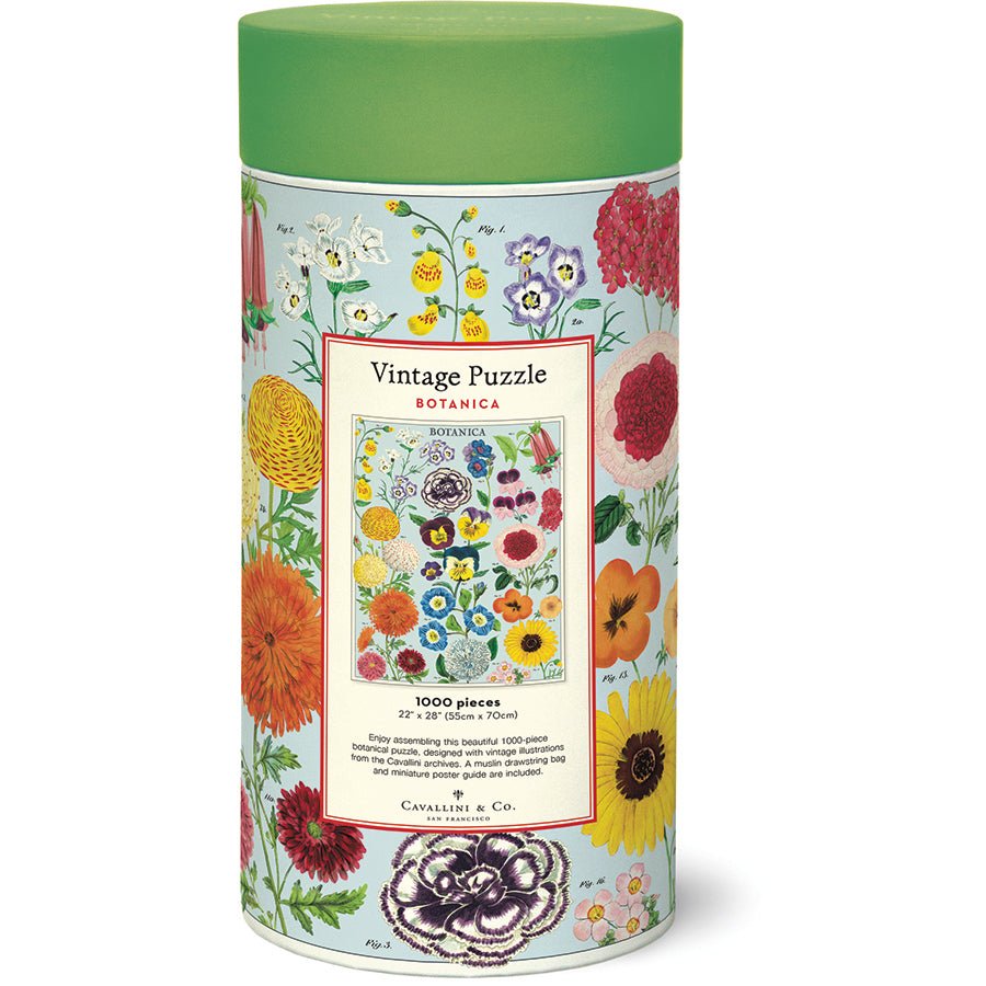 Cavallini & Co. Vintage Inspired 1000 Piece Puzzle - Botanica - The Merri Artist - merriartist.com