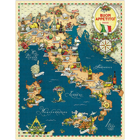 Cavallini & Co. Vintage Inspired 1000 Piece Puzzle - Buon Appetito - The Merri Artist - merriartist.com