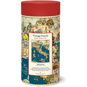 Cavallini & Co. Vintage Inspired 1000 Piece Puzzle - Buon Appetito - The Merri Artist - merriartist.com