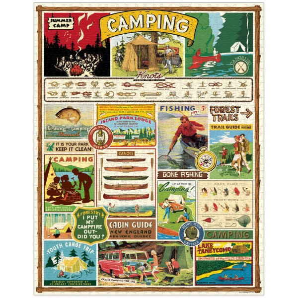 Cavallini & Co Vintage Inspired 1000 Piece Puzzle - Camping - The Merri Artist - merriartist.com