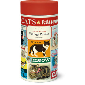 Cavallini & Co. Vintage Inspired 1000 Piece Puzzle - Cats & Kittens - The Merri Artist - merriartist.com