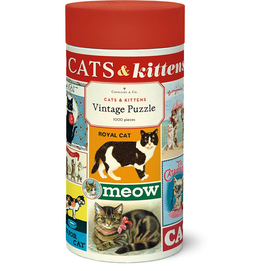 Cavallini & Co. Vintage Inspired 1000 Piece Puzzle - Cats & Kittens - The Merri Artist - merriartist.com