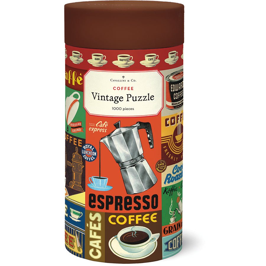 Cavallini & Co. Vintage Inspired 1000 Piece Puzzle - Coffee - The Merri Artist - merriartist.com
