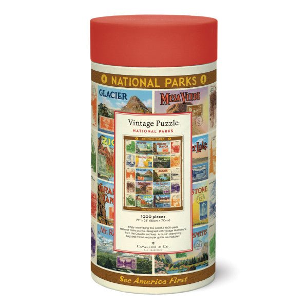 Cavallini & Co. Vintage Inspired 1000 Piece Puzzle - National Parks 2 - The Merri Artist - merriartist.com