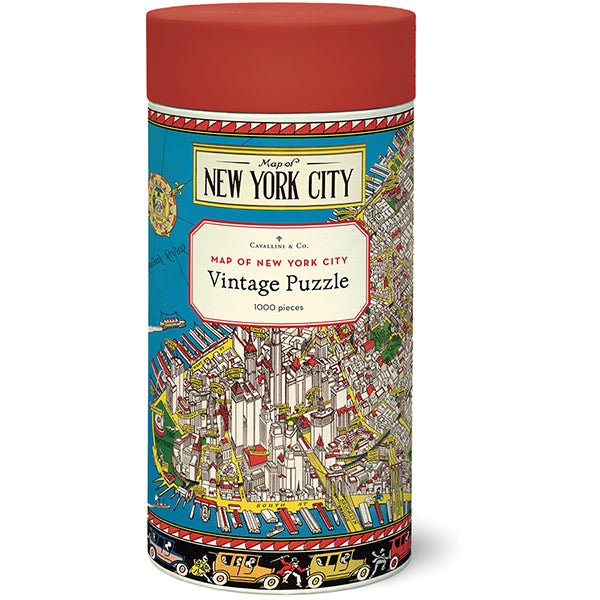 Cavallini & Co. Vintage Inspired 1000 Piece Puzzle - New York Map - The Merri Artist - merriartist.com