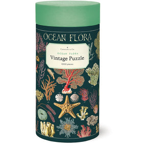 Cavallini & Co. Vintage Inspired 1000 Piece Puzzle - Ocean Flora - The Merri Artist - merriartist.com