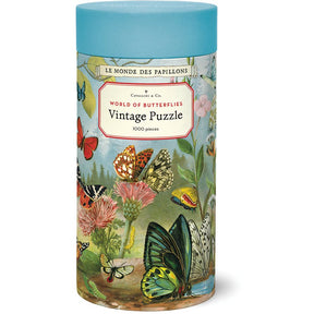 Cavallini & Co. Vintage Inspired 1000 Piece Puzzle - World of Butterflies - The Merri Artist - merriartist.com