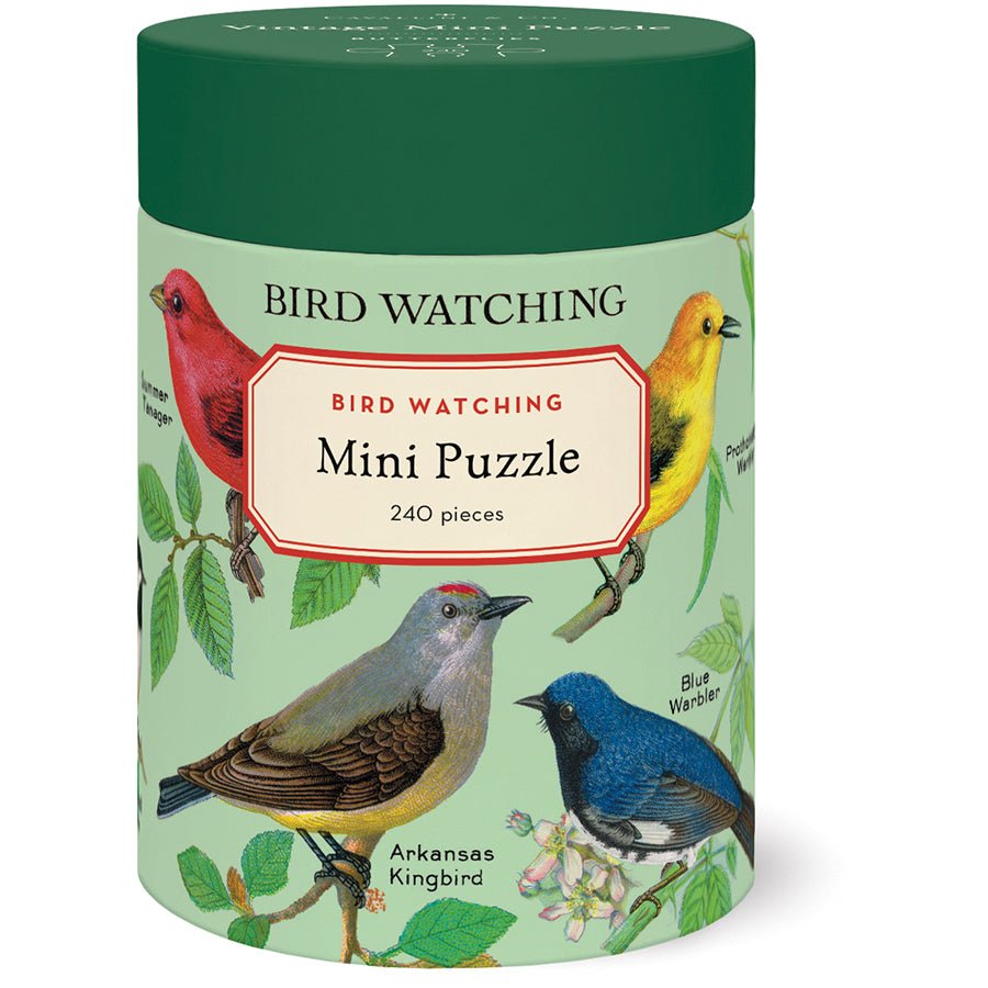 Cavallini & Co. Vintage Inspired 240 Piece Mini Puzzle - Bird Watching - The Merri Artist - merriartist.com