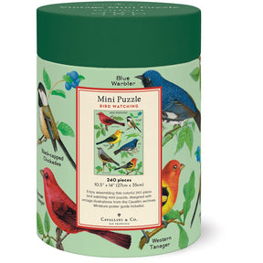 Cavallini & Co. Vintage Inspired 240 Piece Mini Puzzle - Bird Watching - The Merri Artist - merriartist.com