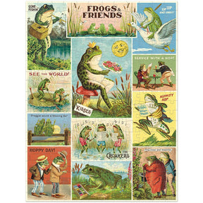 Cavallini & Co. Vintage Inspired 240 Piece Mini Puzzle - Frogs & Friends - The Merri Artist - merriartist.com