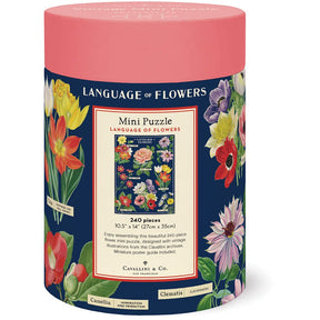 Cavallini & Co. Vintage Inspired 240 Piece Mini Puzzle - Language of Flowers - The Merri Artist - merriartist.com