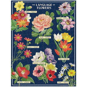Cavallini & Co. Vintage Inspired 240 Piece Mini Puzzle - Language of Flowers - The Merri Artist - merriartist.com