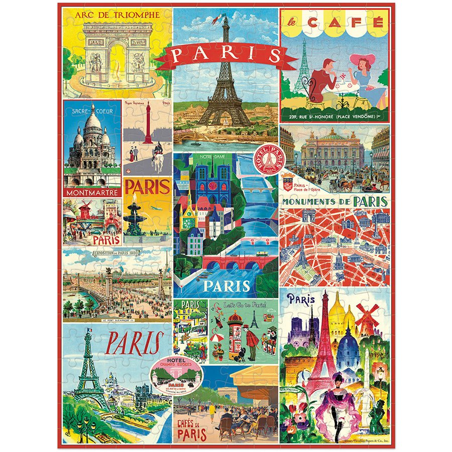 Cavallini & Co. Vintage Inspired 240 Piece Mini Puzzle - Paris - The Merri Artist - merriartist.com