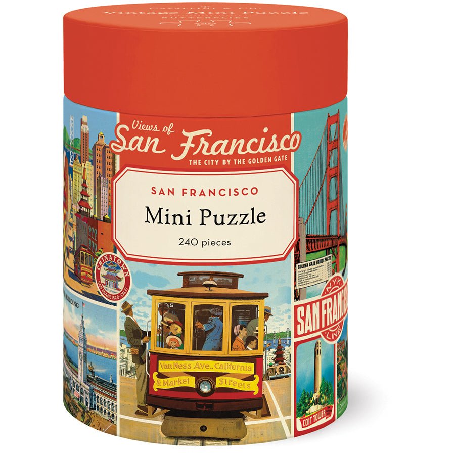Cavallini & Co. Vintage Inspired 240 Piece Mini Puzzle - San Francisco - The Merri Artist - merriartist.com