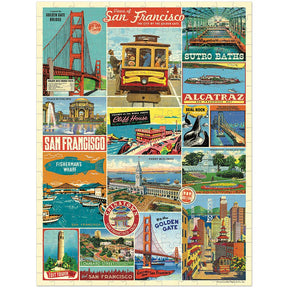 Cavallini & Co. Vintage Inspired 240 Piece Mini Puzzle - San Francisco - The Merri Artist - merriartist.com