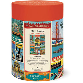 Cavallini & Co. Vintage Inspired 240 Piece Mini Puzzle - San Francisco - The Merri Artist - merriartist.com