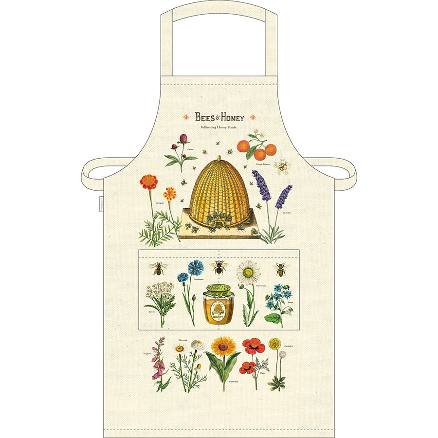 Cavallini & Co. Vintage Inspired Bees & Honey Apron - The Merri Artist - merriartist.com