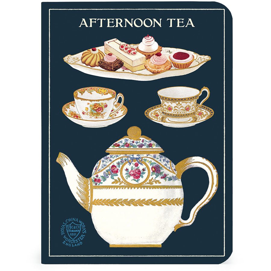 Cavallini & Co. Vintage Inspired Mini Notebook - 4 x 5.5 inch 96 pages - Set of 3 - Tea Time - The Merri Artist - merriartist.com