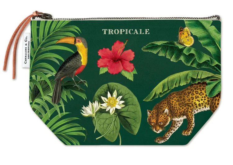 Cavallini & Co. Vintage Inspired Pouch 6 x 8.75 inch - Tropicale - The Merri Artist - merriartist.com
