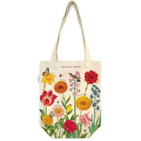 Cavallini & Co. Vintage Inspired Tote Bag - 13 inch X 17 inch - Flower Garden - The Merri Artist - merriartist.com