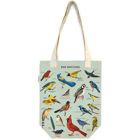 Cavallini & Co. Vintage Inspired Tote Bag - 13" x 16" (33 cm x 40.5 cm) - Bird Watching - The Merri Artist - merriartist.com