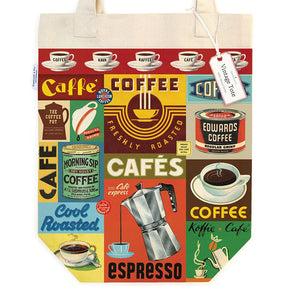 Cavallini & Co. Vintage Inspired Tote Bag - 13" x 16" (33 cm x 40.5 cm) - Coffee - The Merri Artist - merriartist.com