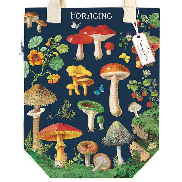 Cavallini & Co. Vintage Inspired Tote Bag - 13" x 16" (33 cm x 40.5 cm) - Foraging - The Merri Artist - merriartist.com