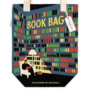Cavallini & Co. Vintage Inspired Tote Bag - 13" x 16" (33 cm x 40.5 cm) - Library - The Merri Artist - merriartist.com