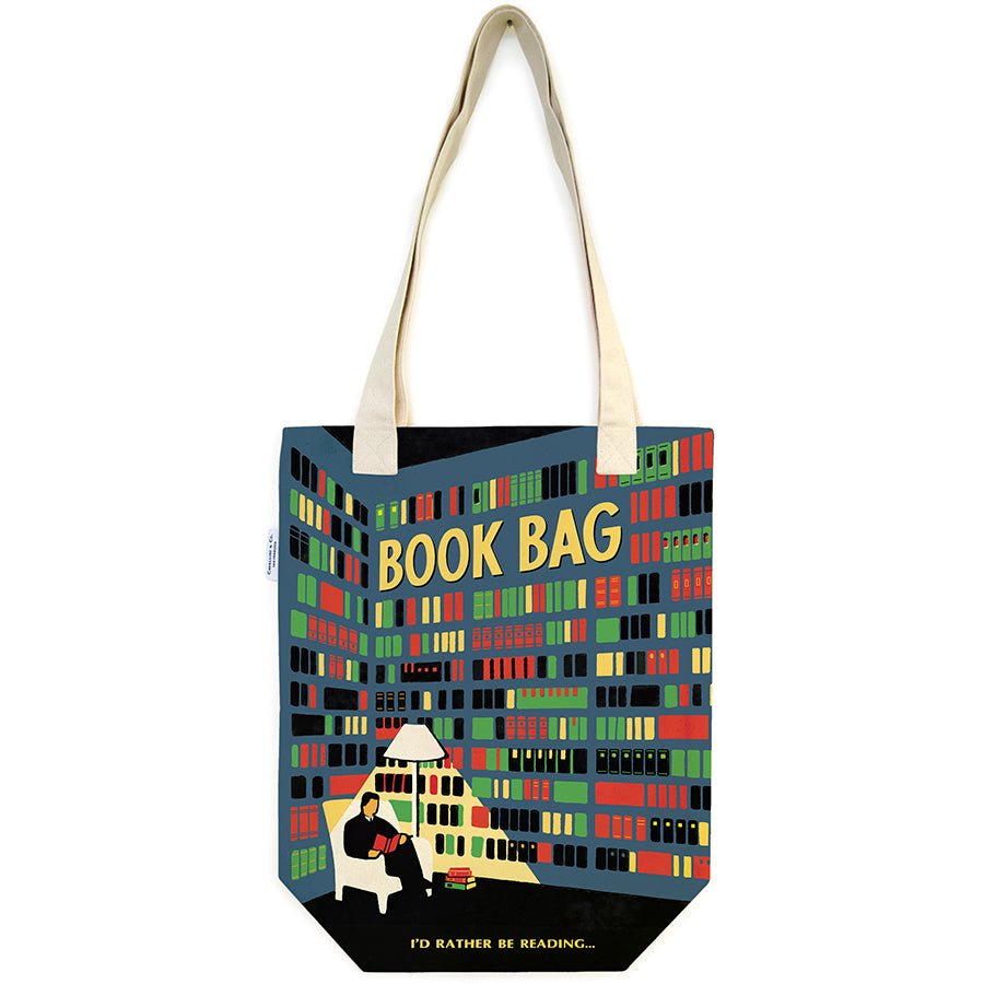 Cavallini & Co. Vintage Inspired Tote Bag - 13" x 16" (33 cm x 40.5 cm) - Library - The Merri Artist - merriartist.com