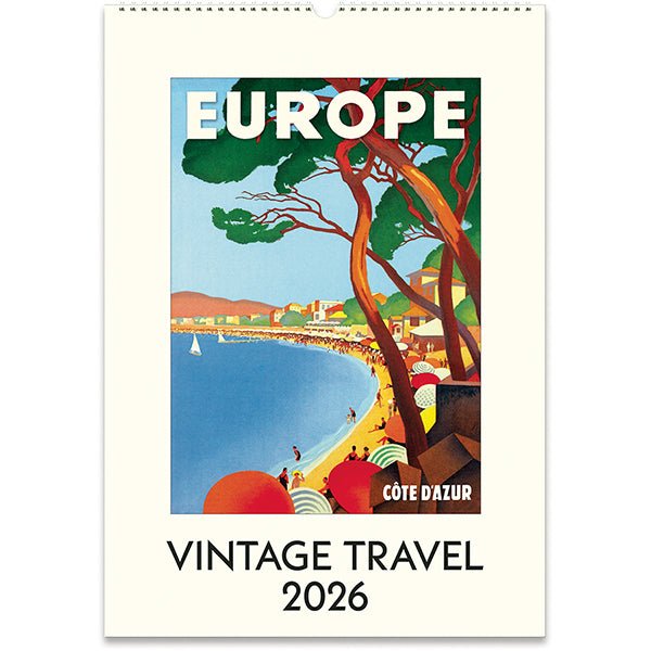 Cavallini & Co. Vintage Travel Wall Calendar - 13" x 19" (33 cm x 48 cm) - The Merri Artist - merriartist.com