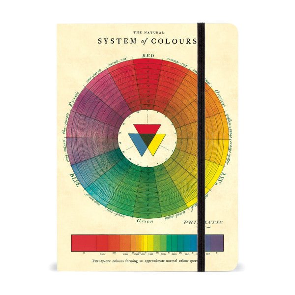 Cavallini Large Notebook - 6" x 8" 144 pages - Colorwheel - The Merri Artist - merriartist.com