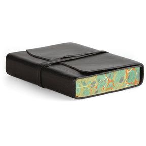 Cavallini Roma Lussa Handmade Italian Leather Journal - 416 Cream Unlined Pages - 5" X 7" - Black - The Merri Artist - merriartist.com
