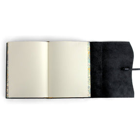 Cavallini Roma Lussa Handmade Italian Leather Journal - 416 Cream Unlined Pages - 5" X 7" - Black - The Merri Artist - merriartist.com