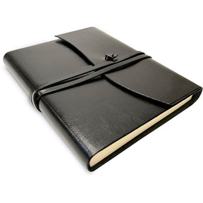 Cavallini Toscana Leather Journal 5" X 7" Lined - Black - The Merri Artist - merriartist.com