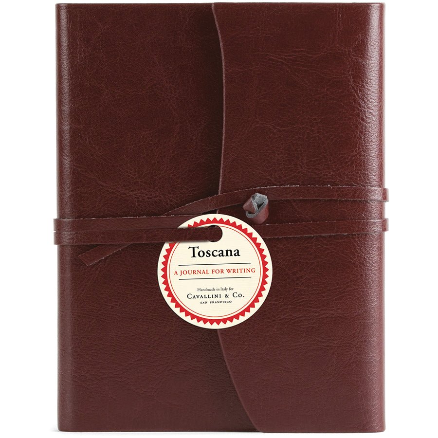 Cavallini Toscana Leather Journal 5" X 7" Lined - Red - The Merri Artist - merriartist.com