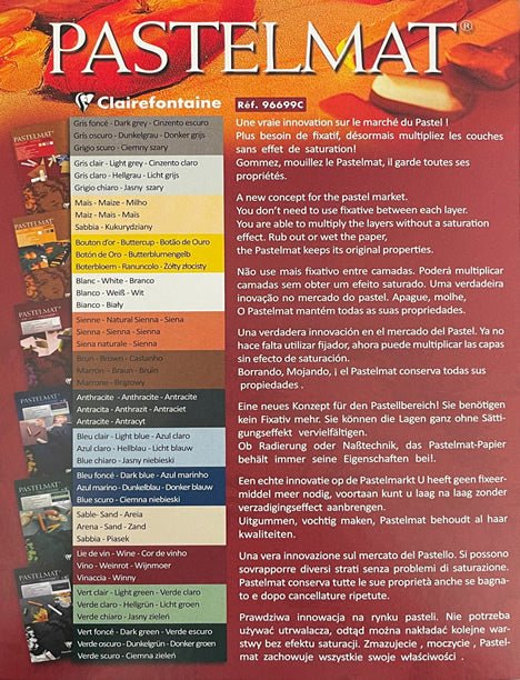 Clairefontaine Pastelmat - Tester Color Pack of 10 colors A5 - 6 x 8 inch - The Merri Artist - merriartist.com