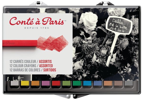 Conte Crayon Set - 12 Color Basics Set - The Merri Artist - merriartist.com