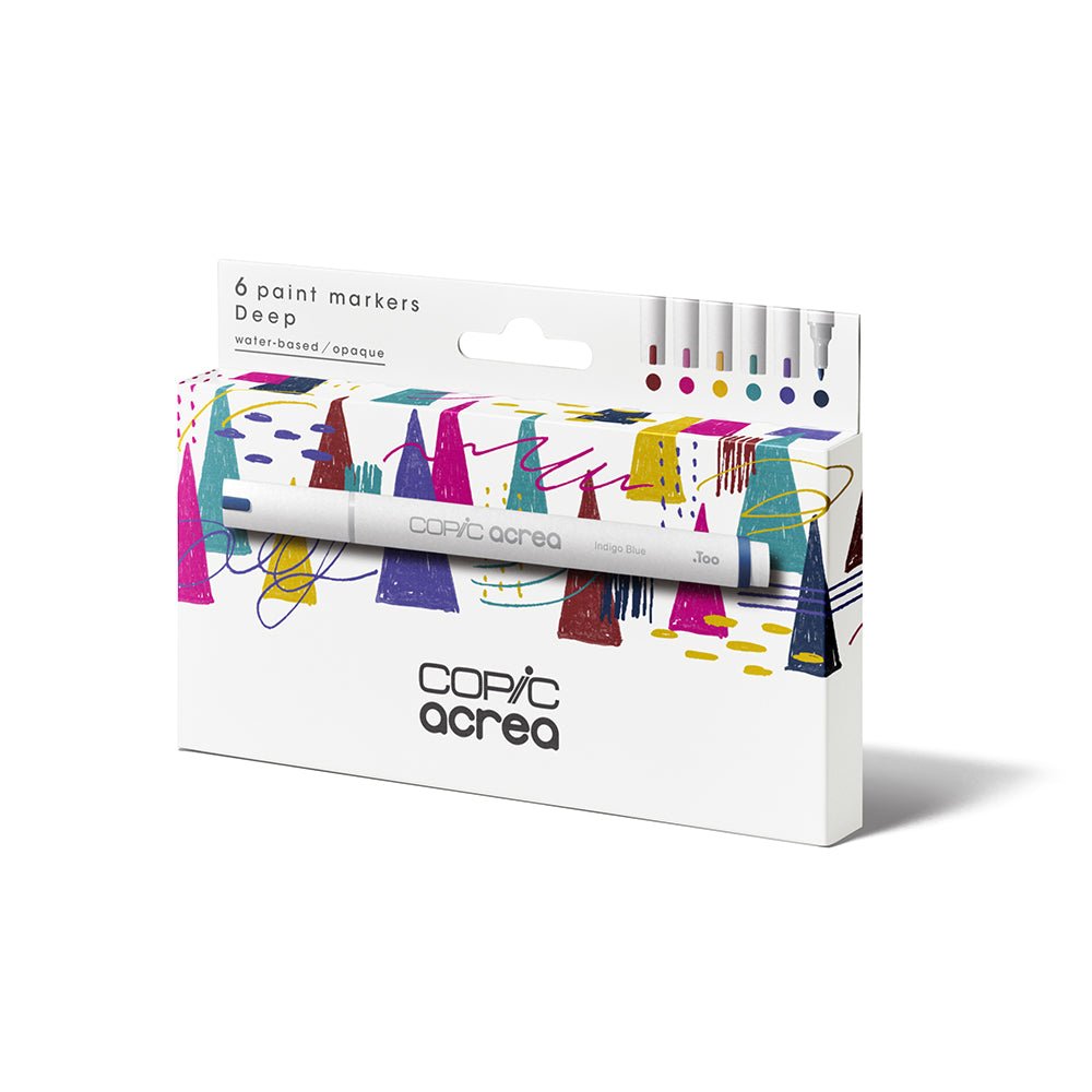 Copic Acrea Paint Marker 6 Marker Set - Deep Colors - The Merri Artist - merriartist.com