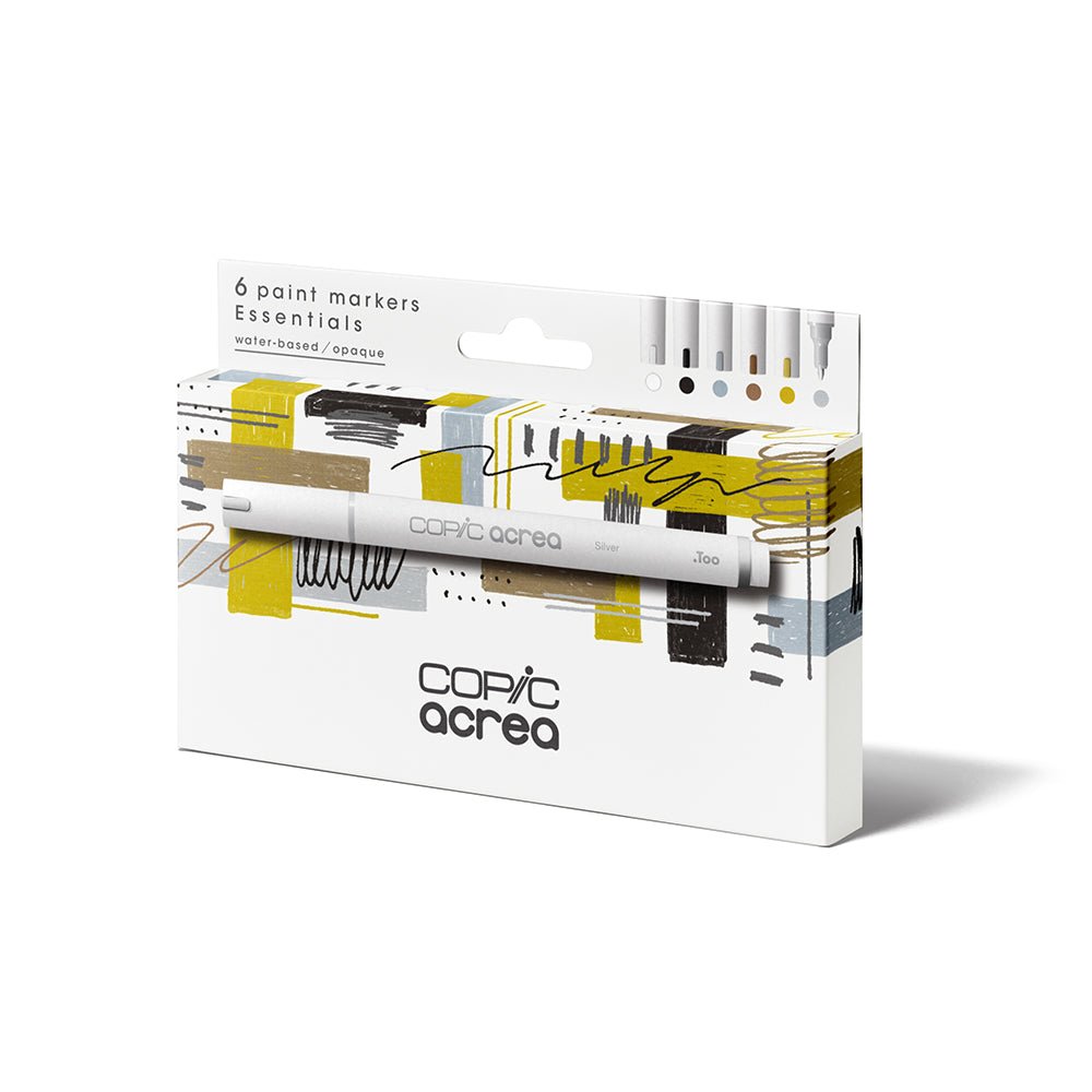 Copic Acrea Paint Marker 6 Marker Set - Essential Colors - The Merri Artist - merriartist.com