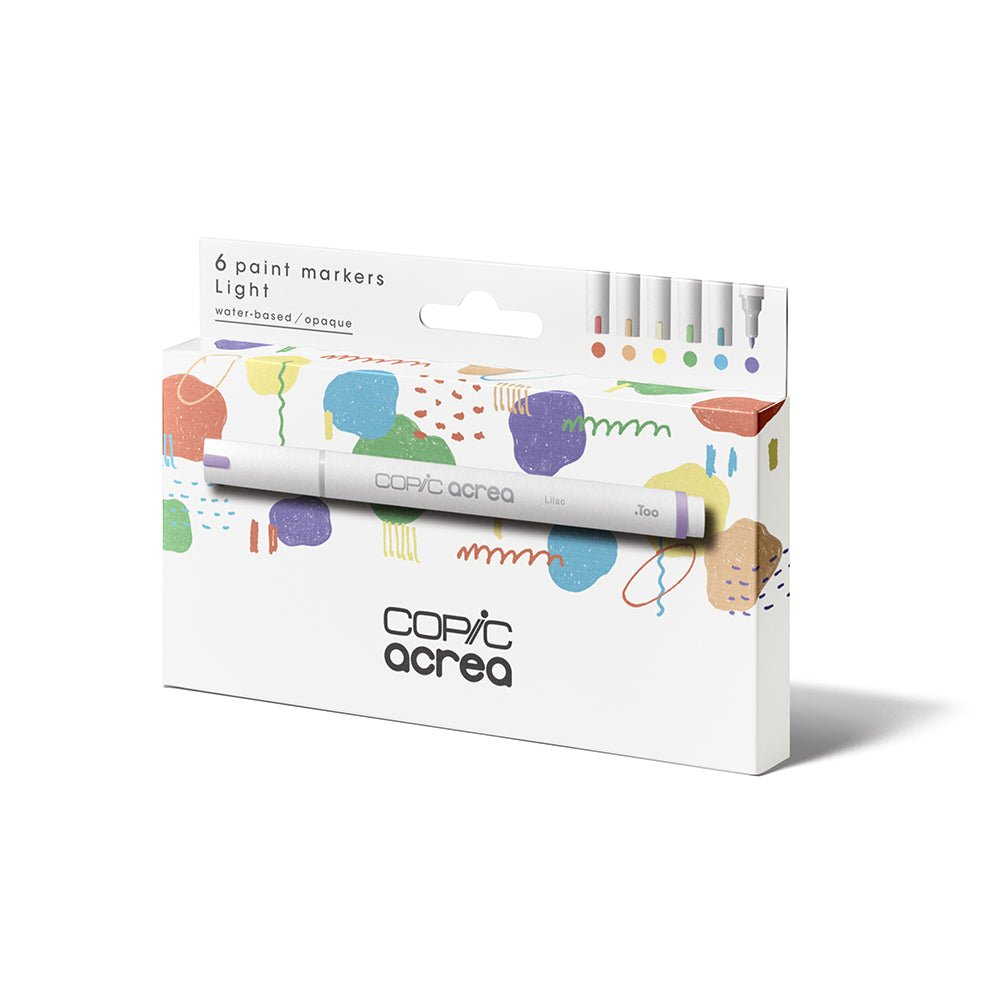 Copic Acrea Paint Marker 6 Marker Set - Light Colors - The Merri Artist - merriartist.com