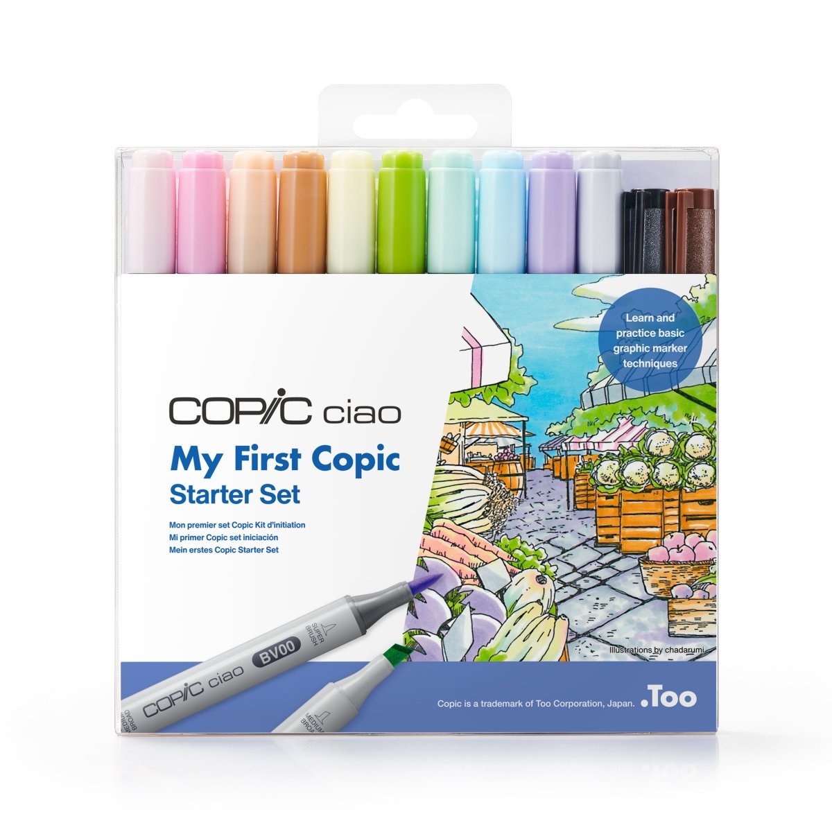 COPIC Ciao Marker My First Copic Starter Set 12 - Piece Set - The Merri Artist - merriartist.com