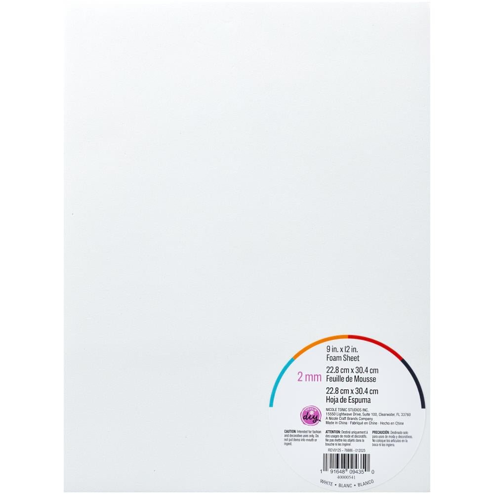 CousinDIY Foam Sheet 9"X12" 2mm - White - The Merri Artist - merriartist.com