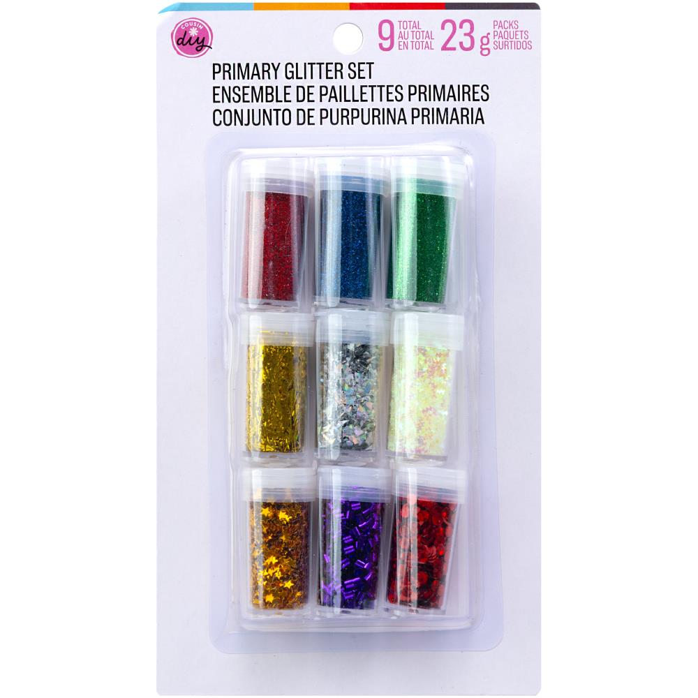 CousinDIY Glitter Assortment - Primary Colors - The Merri Artist - merriartist.com