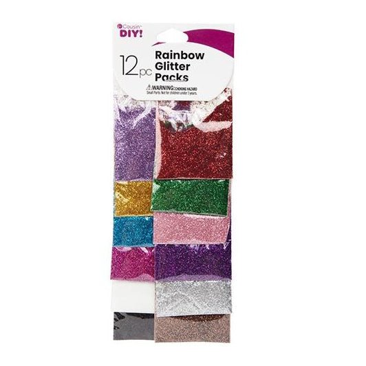CousinDIY Rainbow Glitter 12 pack - The Merri Artist - merriartist.com